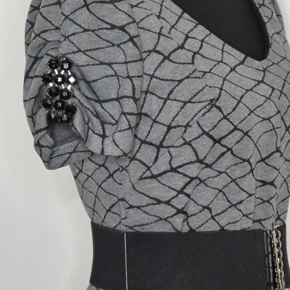 Antonio Melani Belted Jersey Knit Sheath Dress - Size 4